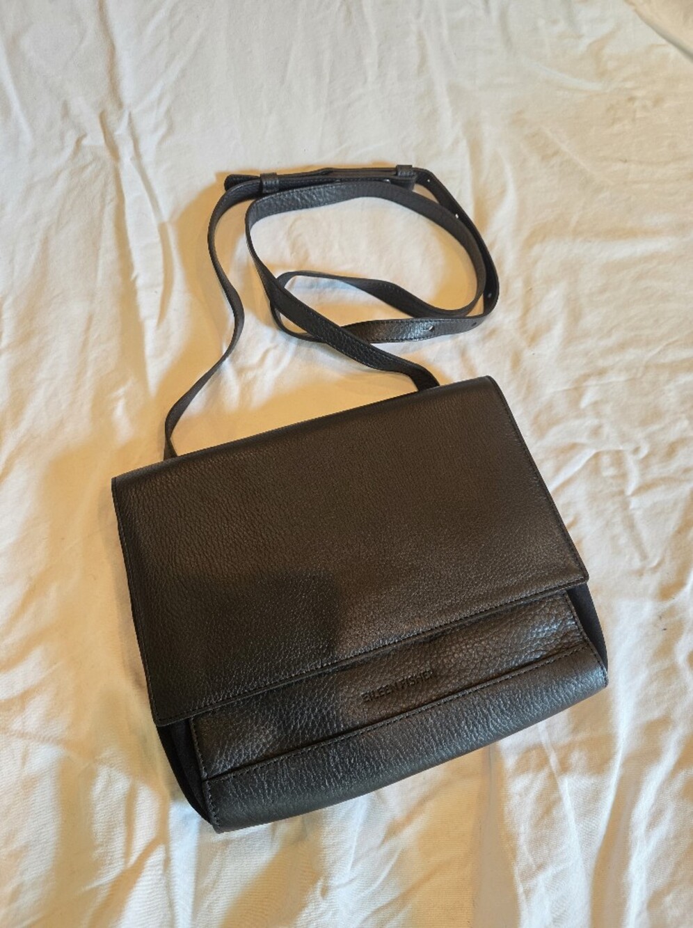 Black Leather Crossbody Bag